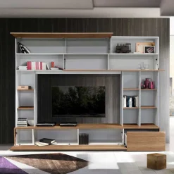 277x209x40 cm Wohnzimmerwand zweifarbig - Ceroc^Wohnen Sale