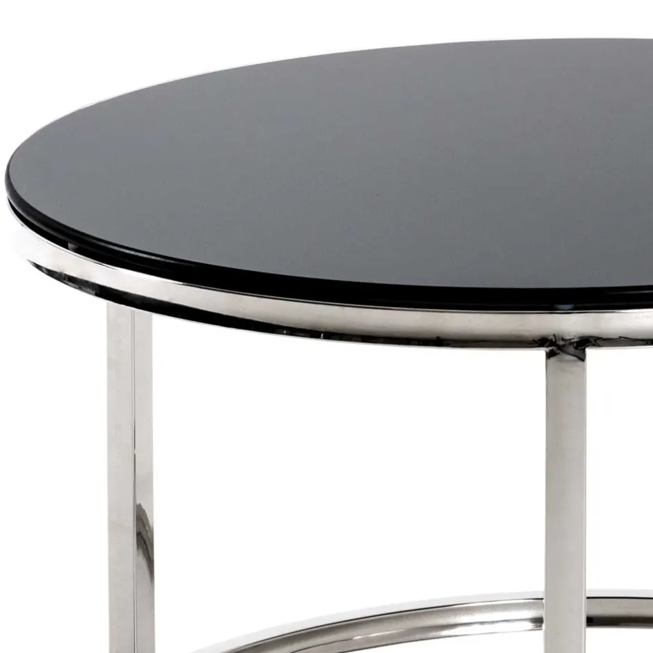 60x36x60 Couchtisch aus Schwarzglas - Zyaman^Wohnen Best