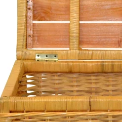 Wohnen 58x44x45 Couchtisch Truhe aus Rattan Geflecht - Valnut