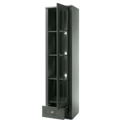 50x197x43 Country Vitrine in Dunkelgrün - Niestov^Wohnen Hot