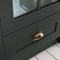 50x197x43 Country Vitrine in Dunkelgrün - Niestov^Wohnen Hot