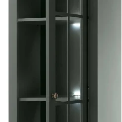 50x197x43 Country Vitrine in Dunkelgrün - Niestov^Wohnen Hot