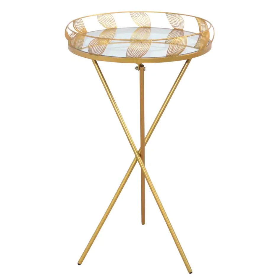 40x71x40 Design Beistelltisch mit Spiegelglas Platte - Anthro^Wohnen Hot