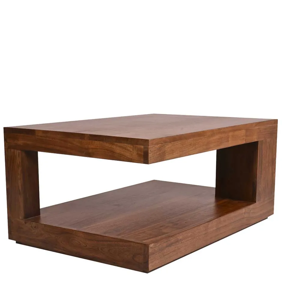 Wohnen 90x40x60 Design Couchtisch aus massivem Holz - Macherie