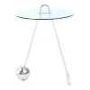 46x60x46 Design Glastisch in Weiß & Silber - Twinta^Wohnen Clearance