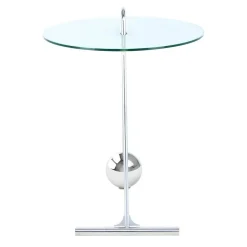 46x60x46 Design Glastisch in Weiß & Silber - Twinta^Wohnen Clearance