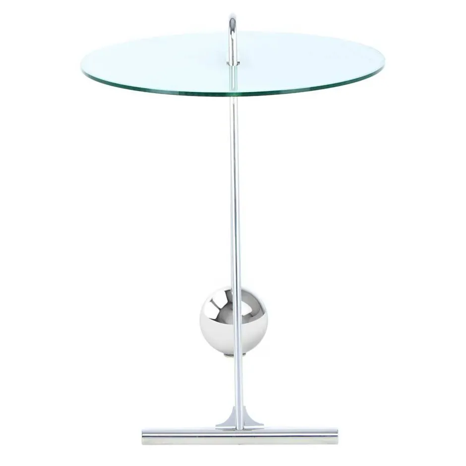 46x60x46 Design Glastisch in Weiß & Silber - Twinta^Wohnen Clearance