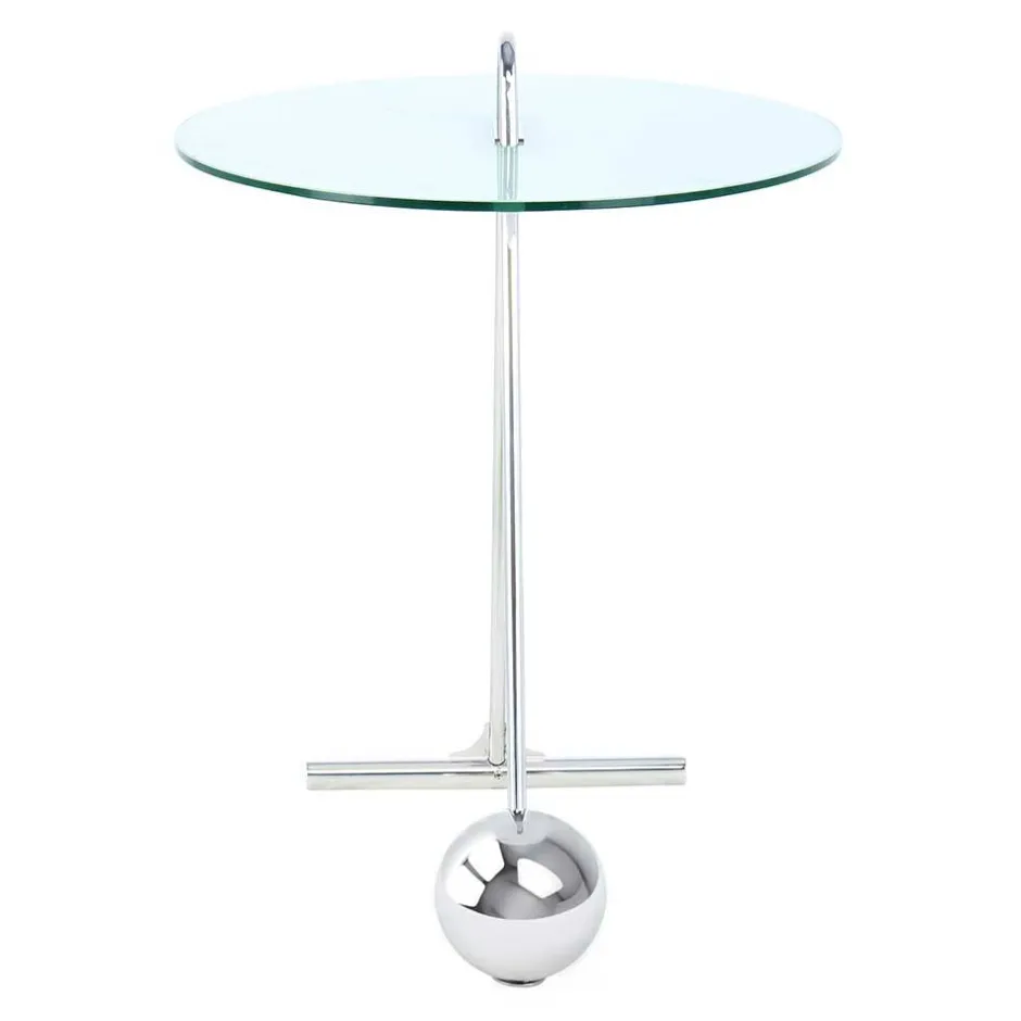 46x60x46 Design Glastisch in Weiß & Silber - Twinta^Wohnen Clearance