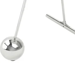 46x60x46 Design Glastisch in Weiß & Silber - Twinta^Wohnen Clearance