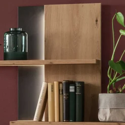Wohnen 95x118x25 Design Hängeregal in Eiche Optik - Nikdus