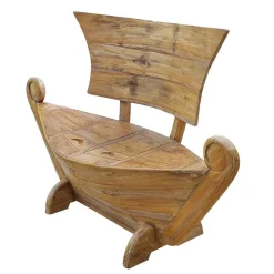 145x99x65 Design Holzbank in Boot Optik - Teako^Wohnen Online