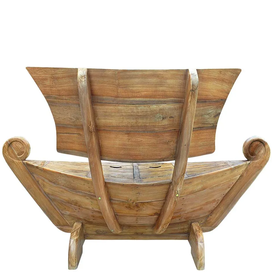 145x99x65 Design Holzbank in Boot Optik - Teako^Wohnen Online