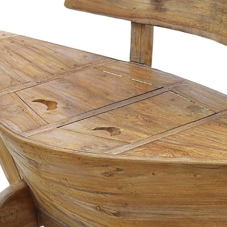 145x99x65 Design Holzbank in Boot Optik - Teako^Wohnen Online