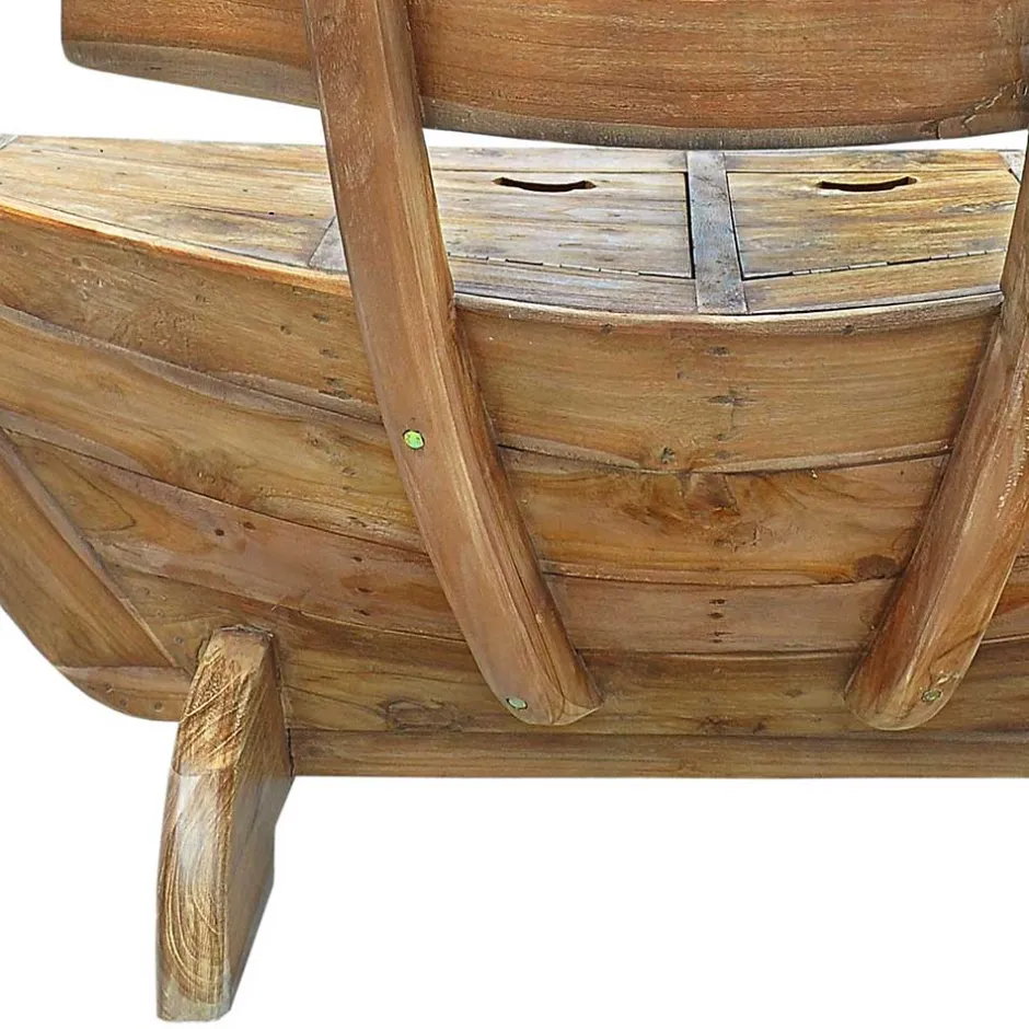 145x99x65 Design Holzbank in Boot Optik - Teako^Wohnen Online