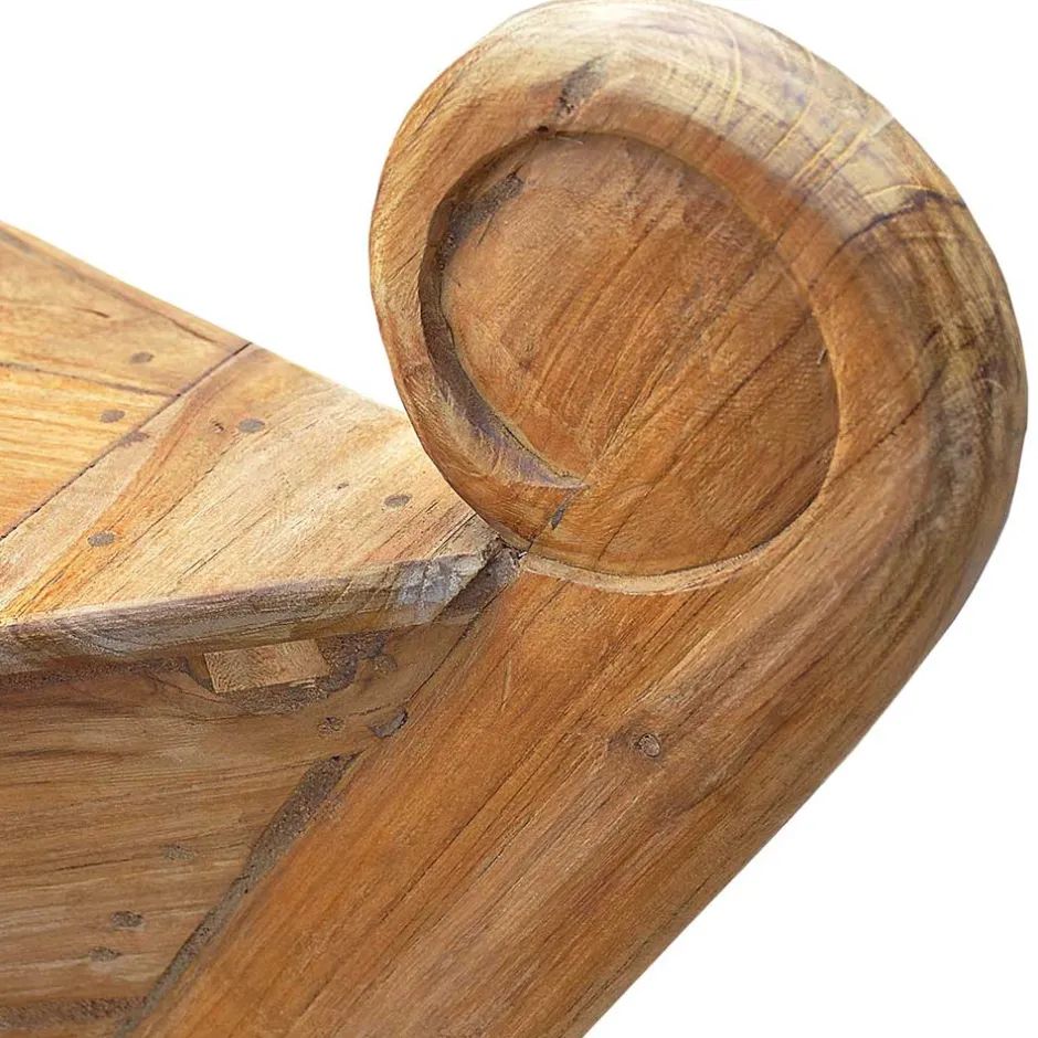 145x99x65 Design Holzbank in Boot Optik - Teako^Wohnen Online