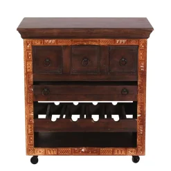 78x85x48 Design Küchenwagen aus Recyclingholz - Solapura^Wohnen Sale