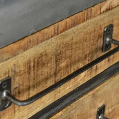 Wohnen 150x66x43 Design Kommode im Zugwaggon Look - Bahiro