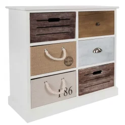 Wohnen 70x72x30 Design Kommode mit sechs Schubladen - Amare