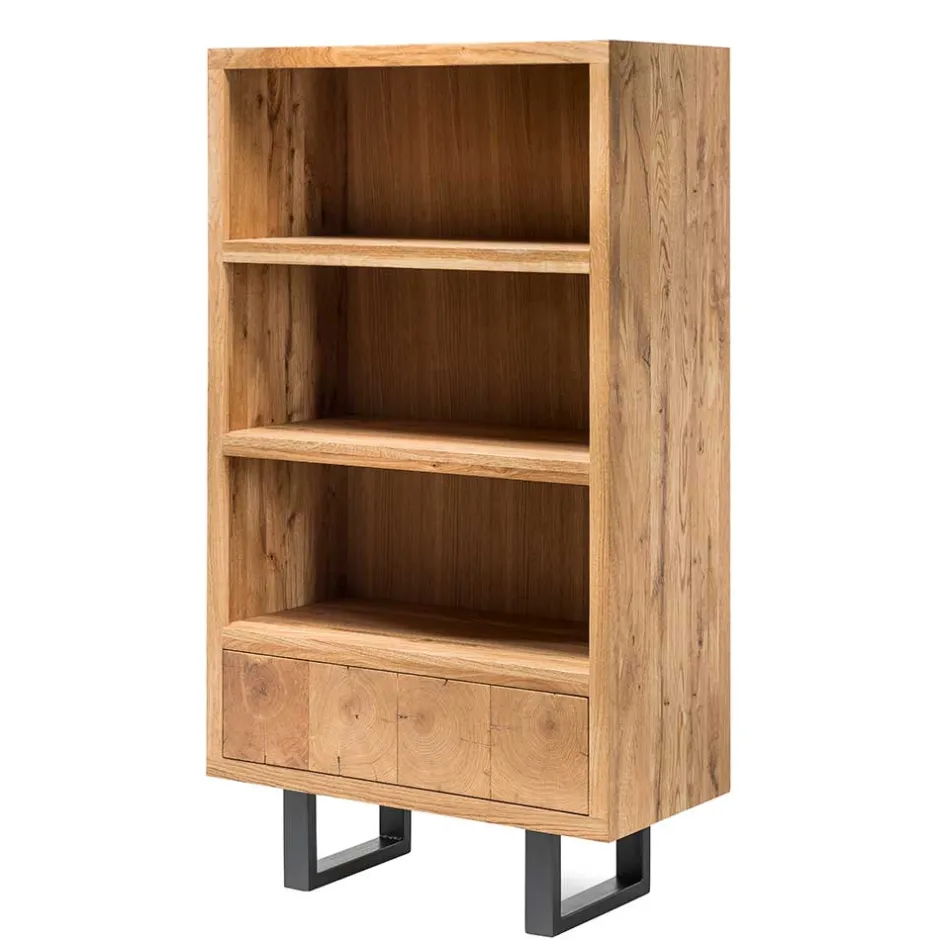 Wohnen 90x160x45 Design Regal aus Asteiche - Ventida