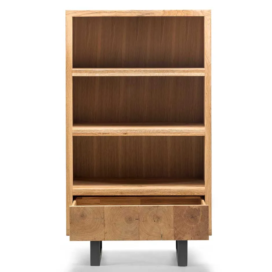 Wohnen 90x160x45 Design Regal aus Asteiche - Ventida