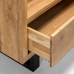 Wohnen 90x160x45 Design Regal aus Asteiche - Ventida