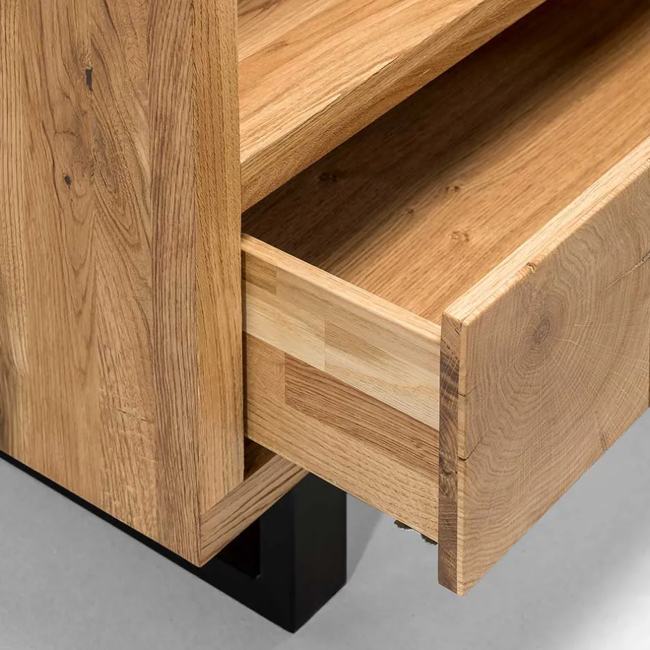 Wohnen 90x160x45 Design Regal aus Asteiche - Ventida