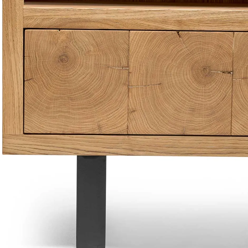 Wohnen 90x160x45 Design Regal aus Asteiche - Ventida