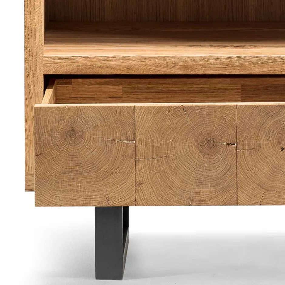 Wohnen 90x160x45 Design Regal aus Asteiche - Ventida