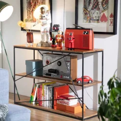 120x82x40 Design Regal aus Stahl & Holz - Offia^Wohnen Sale