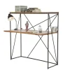 Wohnen 120x122x60 Design Schreibtisch aus Holz & Metall - Offia