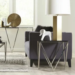 51x56x51 Designer Beistelltisch aus Rauchglas - Lova^Wohnen Discount