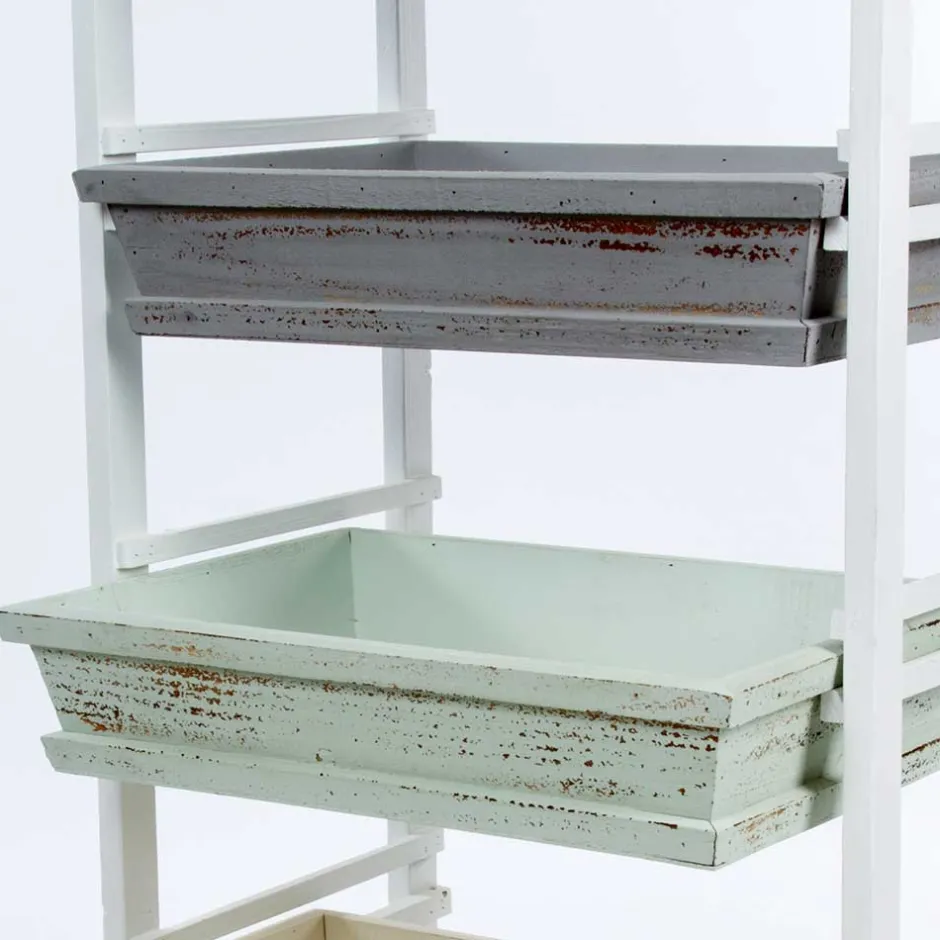 54x86x32 Designer Regal aus Kiefer im Shabby Chic - Caprera^Wohnen