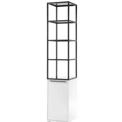 40x197x40 Designer Regal in Weiß & Schwarz - Enkraja^Wohnen Clearance