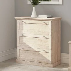 75x80x35 Dielenkommode in Holznachbildung Eiche - Onjedda^Wohnen Clearance