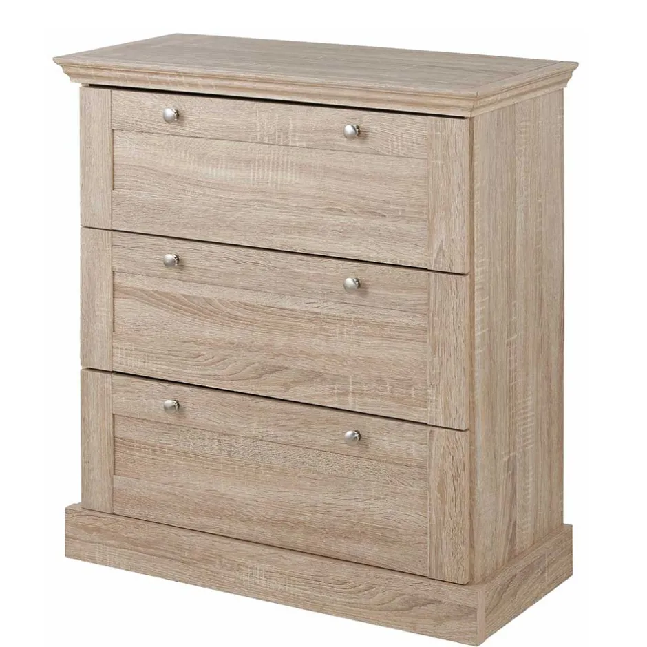 75x80x35 Dielenkommode in Holznachbildung Eiche - Onjedda^Wohnen Clearance