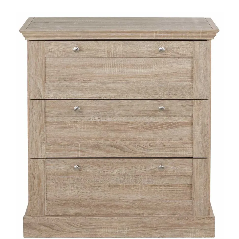 75x80x35 Dielenkommode in Holznachbildung Eiche - Onjedda^Wohnen Clearance