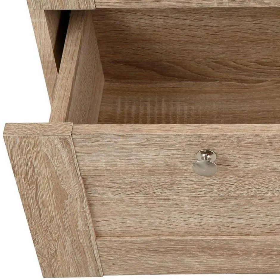75x80x35 Dielenkommode in Holznachbildung Eiche - Onjedda^Wohnen Clearance