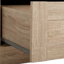 75x80x35 Dielenkommode in Holznachbildung Eiche - Onjedda^Wohnen Clearance