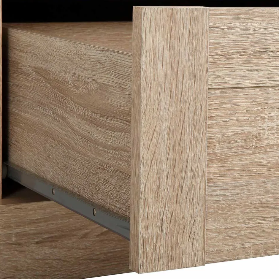 75x80x35 Dielenkommode in Holznachbildung Eiche - Onjedda^Wohnen Clearance