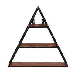 Wohnen 50x50x13 Dreieck Wandregal mit drei Böden - Mendoza