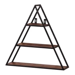 Wohnen 50x50x13 Dreieck Wandregal mit drei Böden - Mendoza