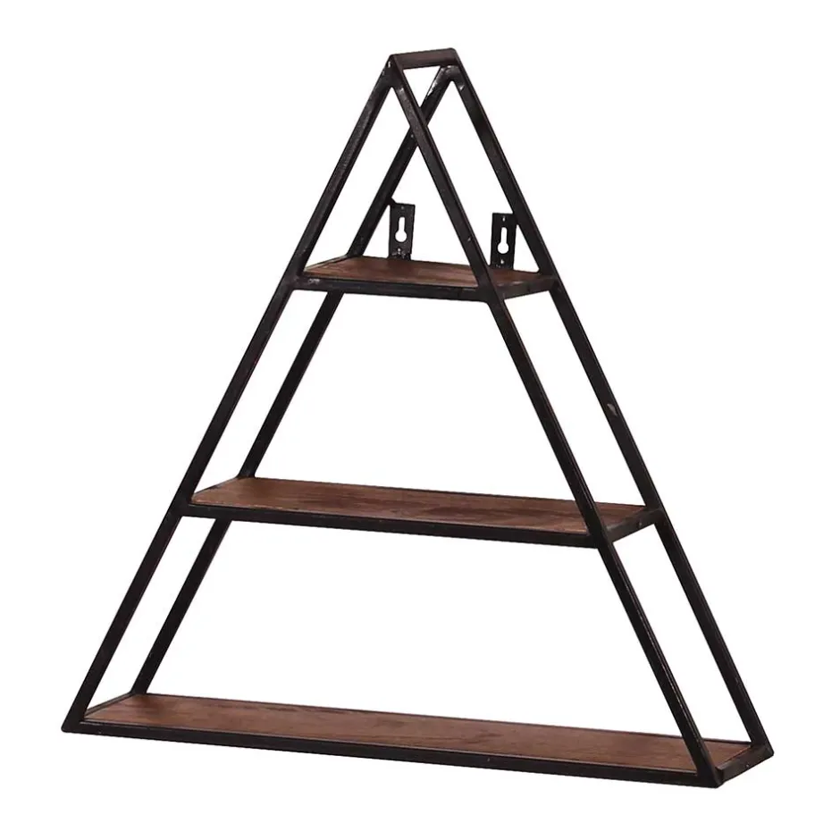 Wohnen 50x50x13 Dreieck Wandregal mit drei Böden - Mendoza