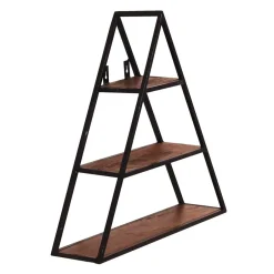 Wohnen 50x50x13 Dreieck Wandregal mit drei Böden - Mendoza