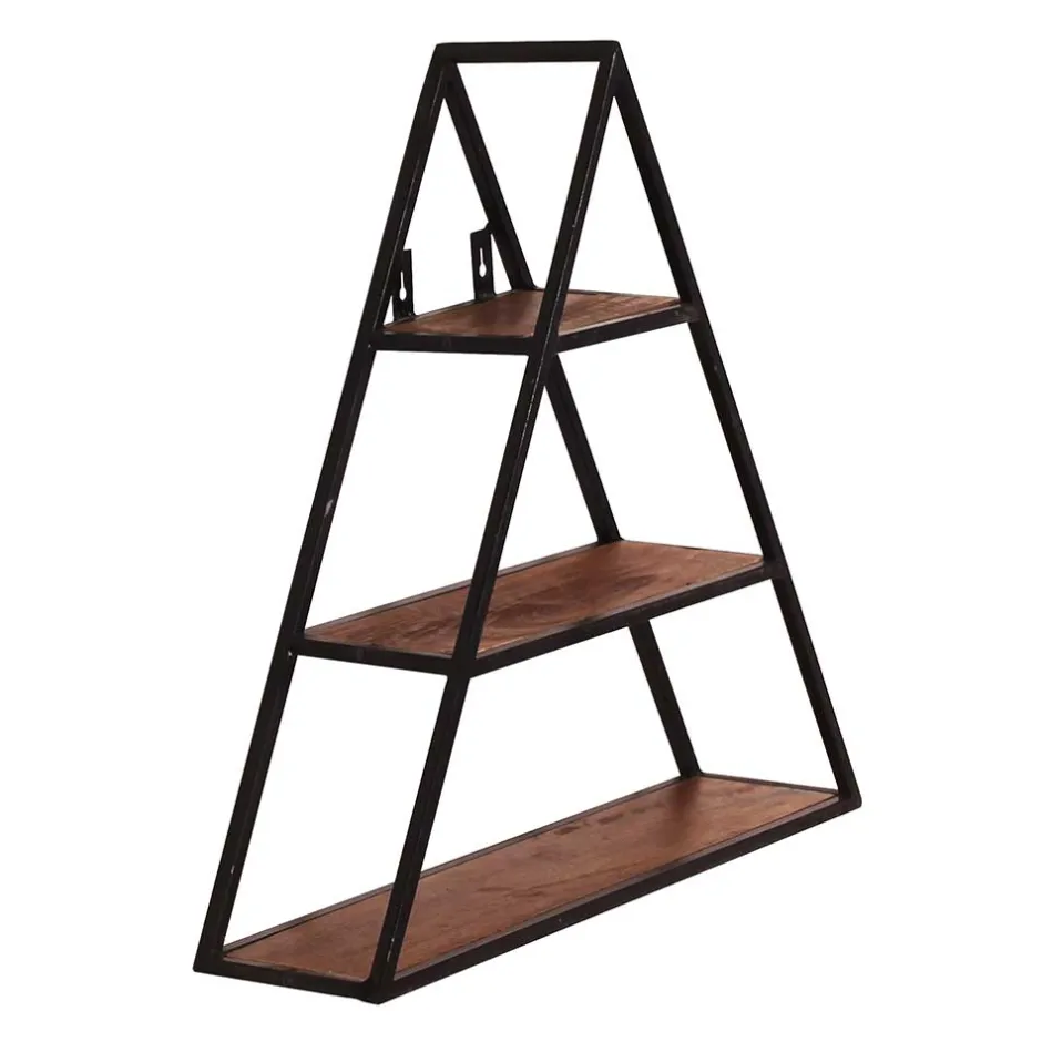 Wohnen 50x50x13 Dreieck Wandregal mit drei Böden - Mendoza