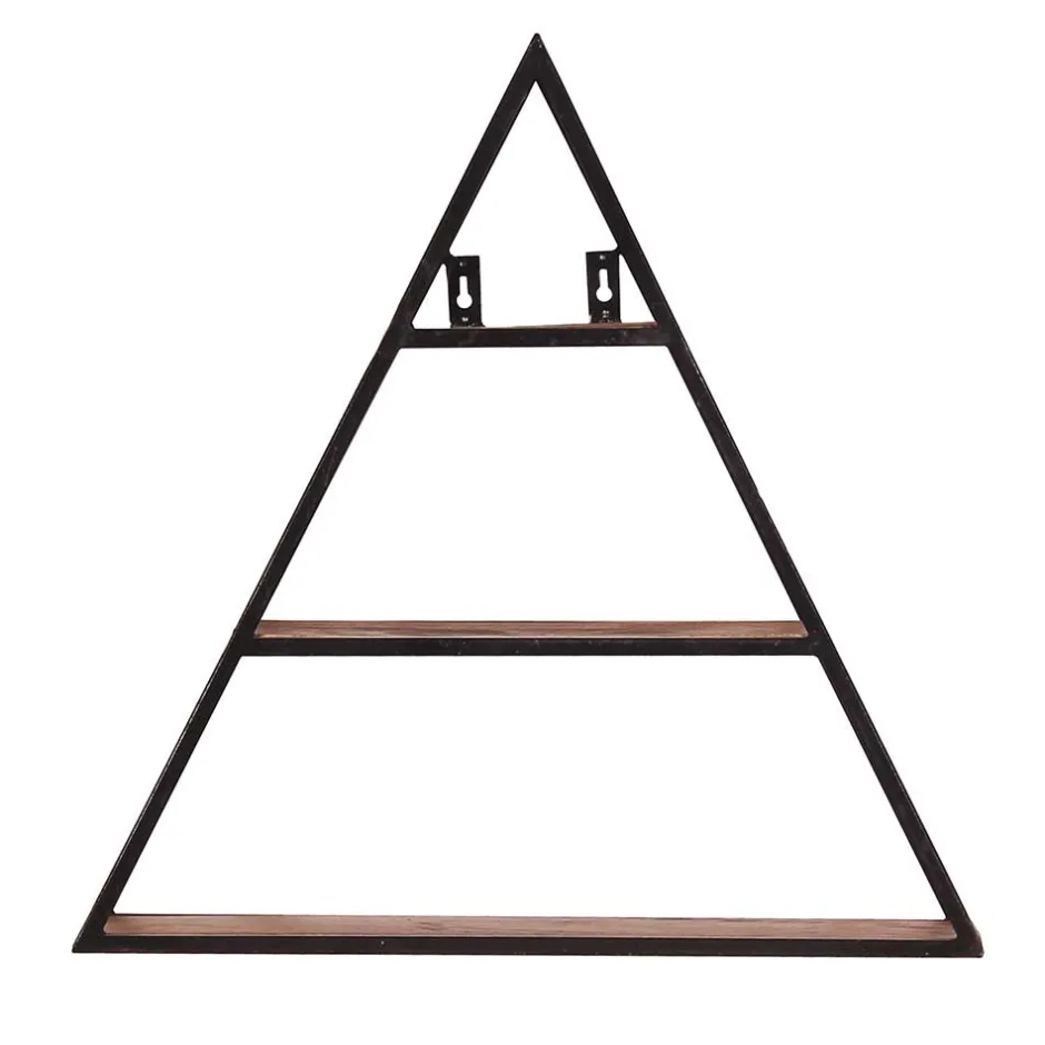 Wohnen 50x50x13 Dreieck Wandregal mit drei Böden - Mendoza