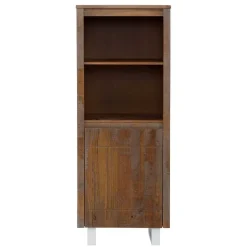 Wohnen 55x140x35 Dunkles Regal aus Kiefer Massivholz - Lavagna