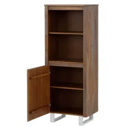 Wohnen 55x140x35 Dunkles Regal aus Kiefer Massivholz - Lavagna