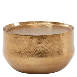 Wohnen 60x35x60 Fassförmiger Couchtisch in Gold - Aspect