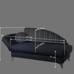 182x79x86 Federkern Schlafsofa in Blau - Curtici^Wohnen New