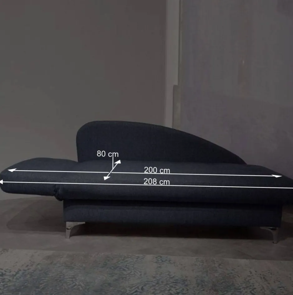 182x79x86 Federkern Schlafsofa in Blau - Curtici^Wohnen New